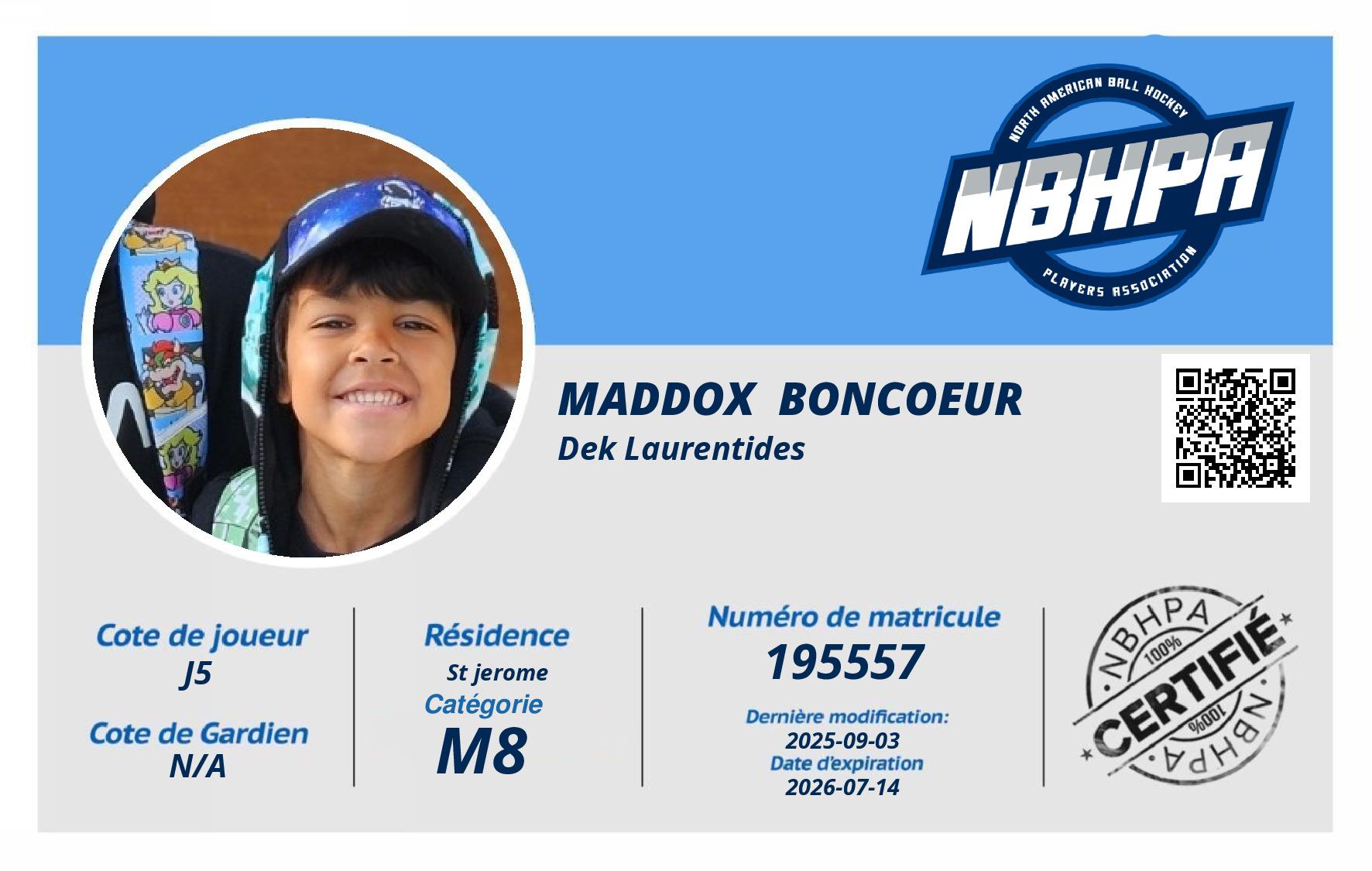 Maddox  Boncoeur 