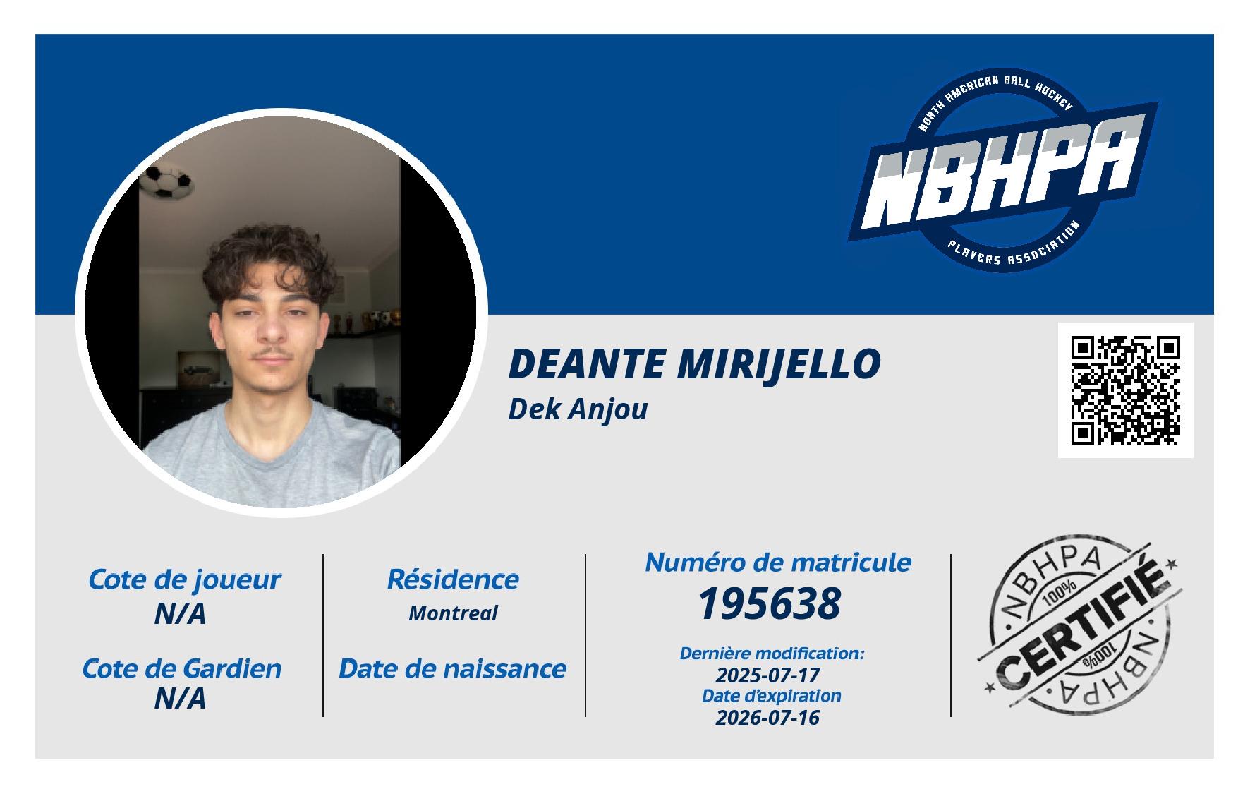 Deante Mirijello