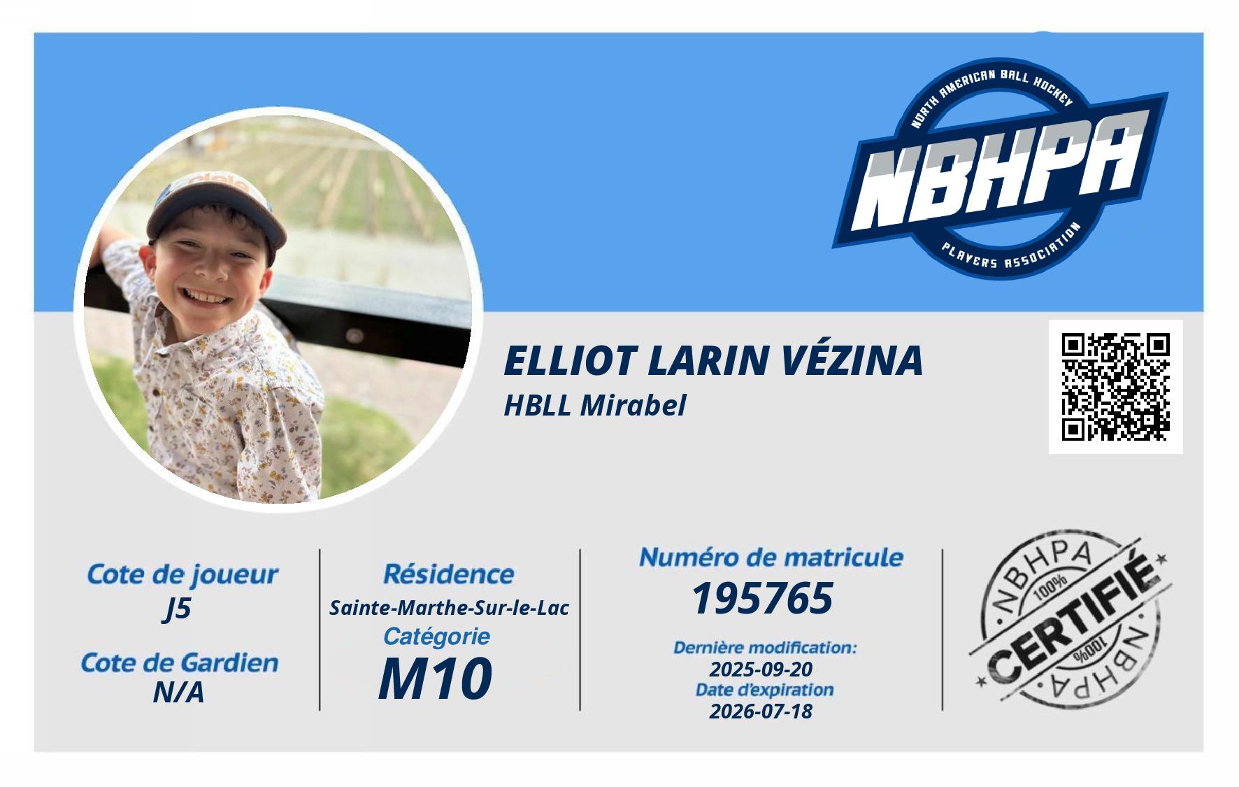 Elliot Larin Vézina