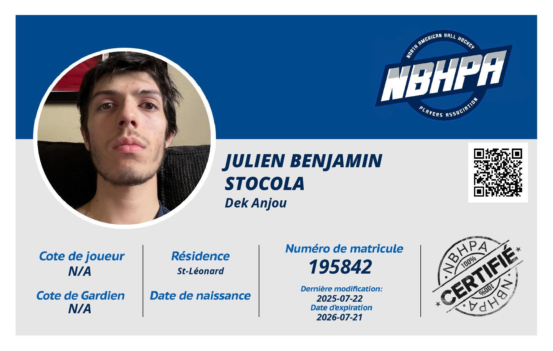 Julien Benjamin  Stocola