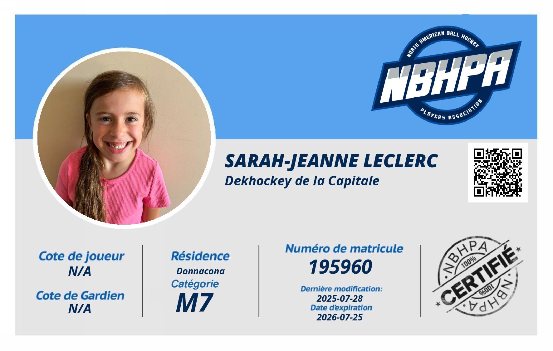 Sarah-Jeanne Leclerc