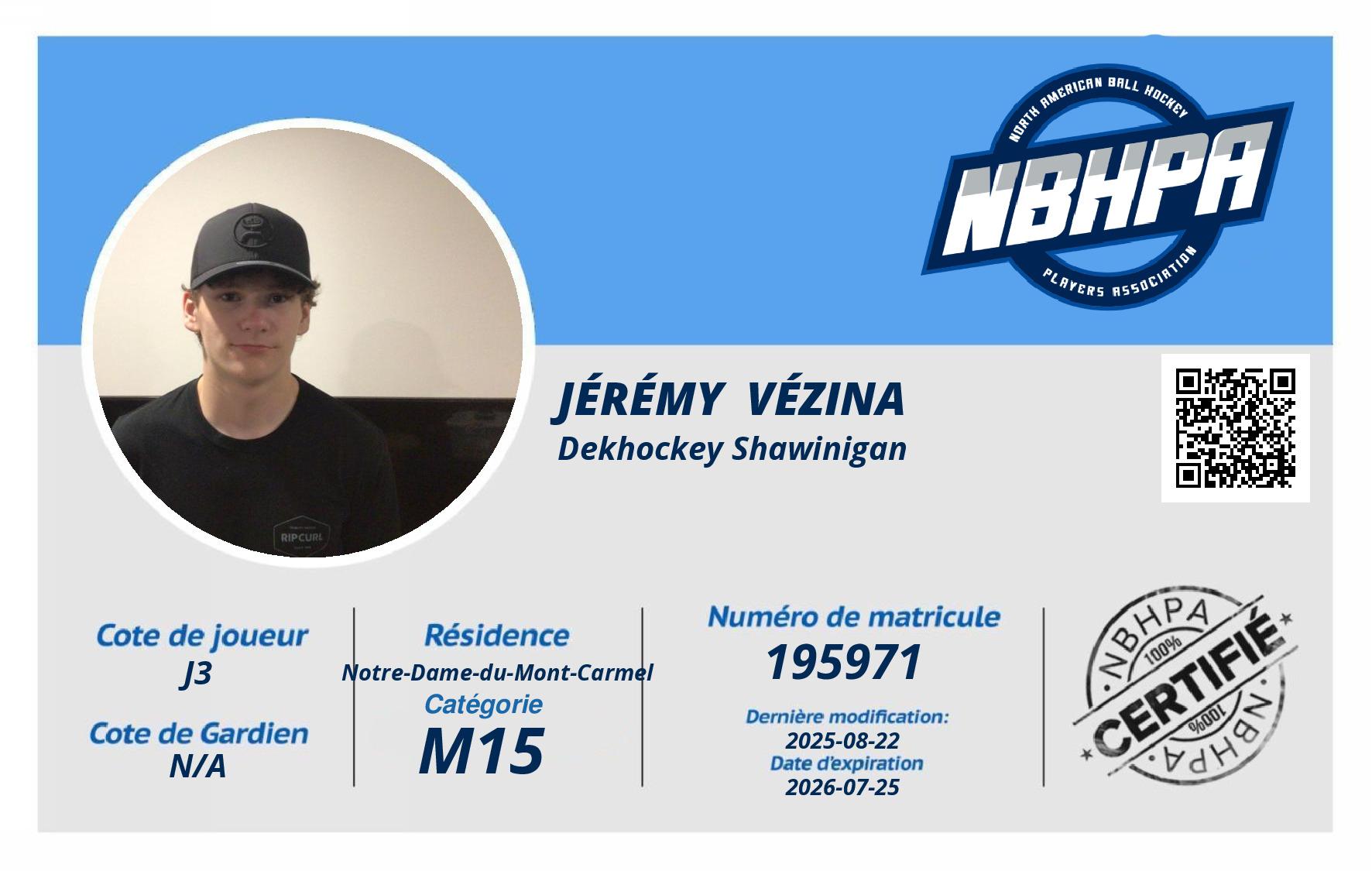 Jérémy  Vézina 