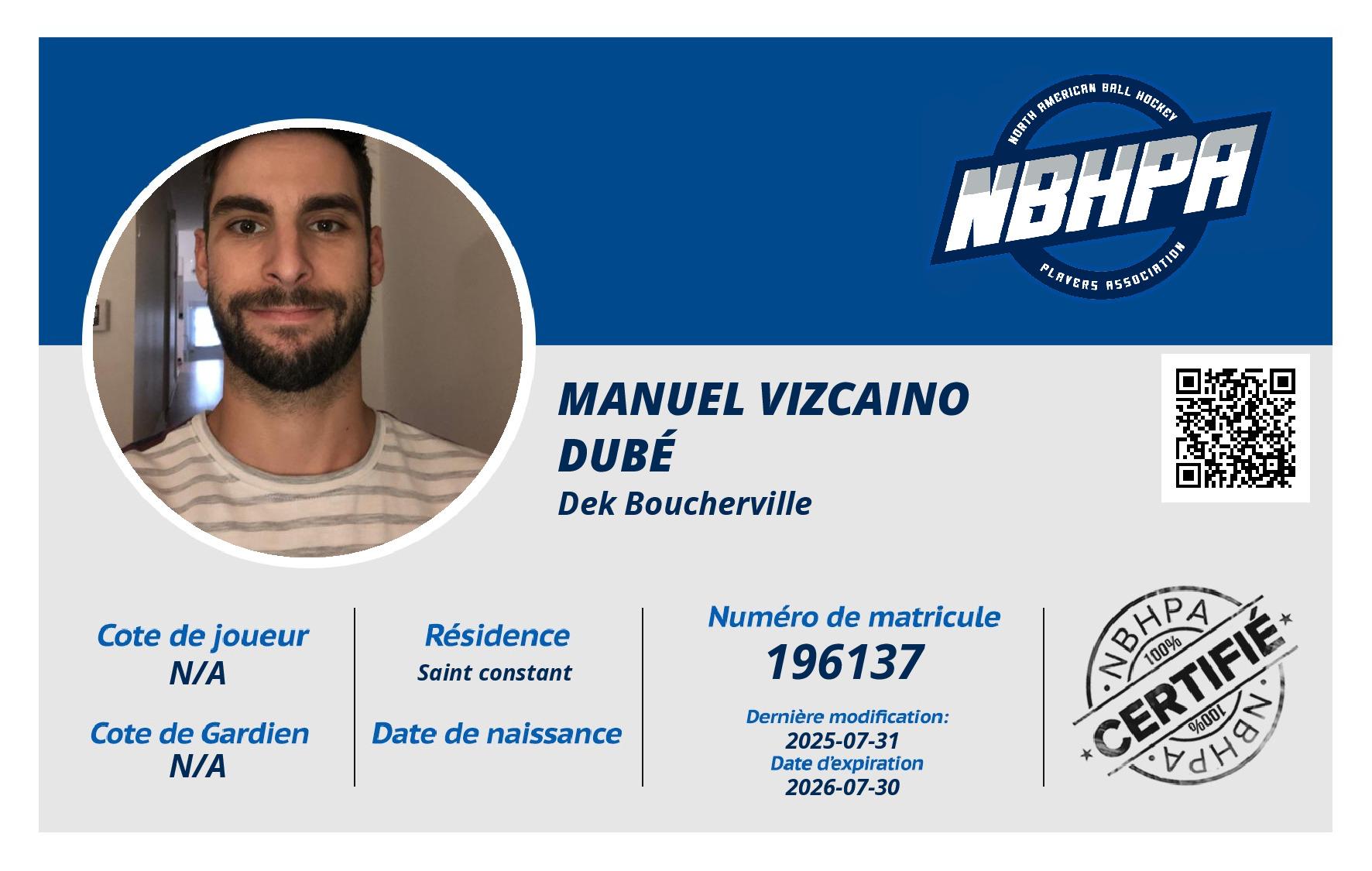 Manuel Vizcaino Dubé 