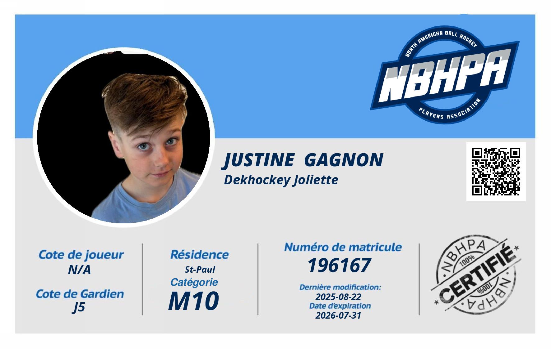 Justine  Gagnon
