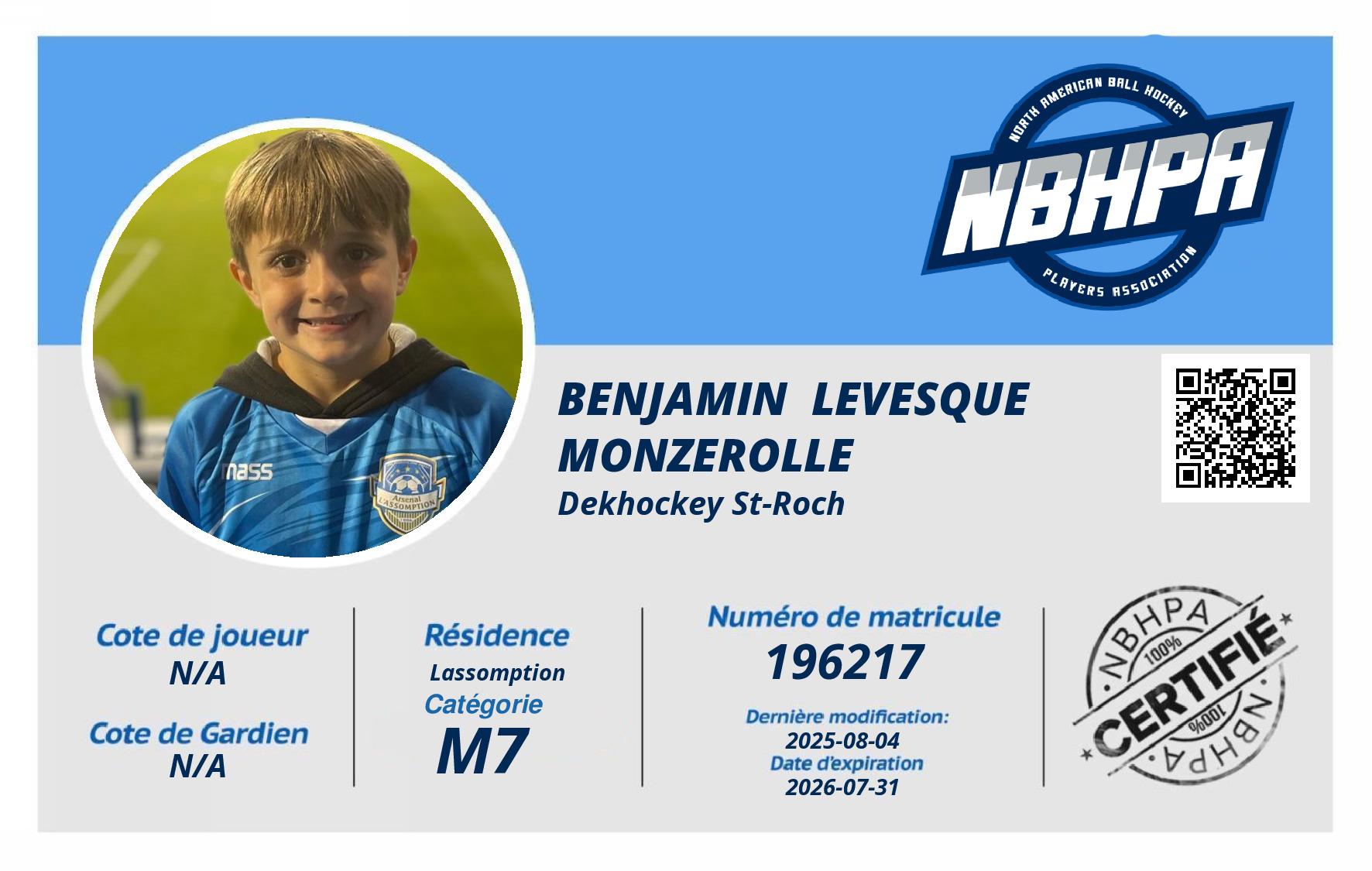 Benjamin  Levesque Monzerolle