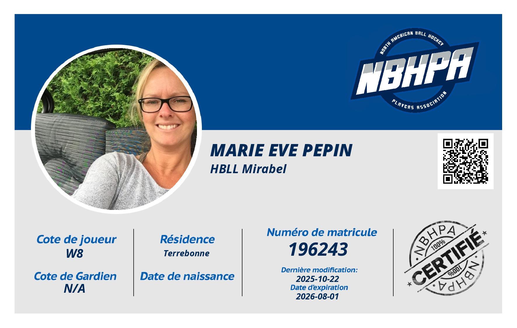 Marie eve Pepin