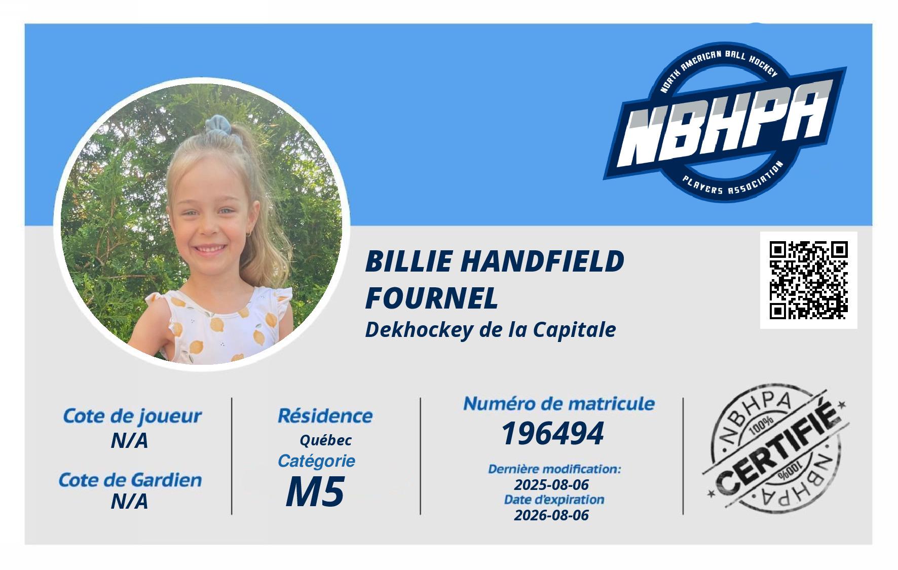 Billie Handfield Fournel