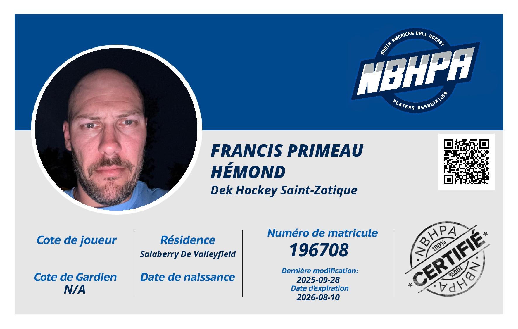 Francis Primeau Hémond