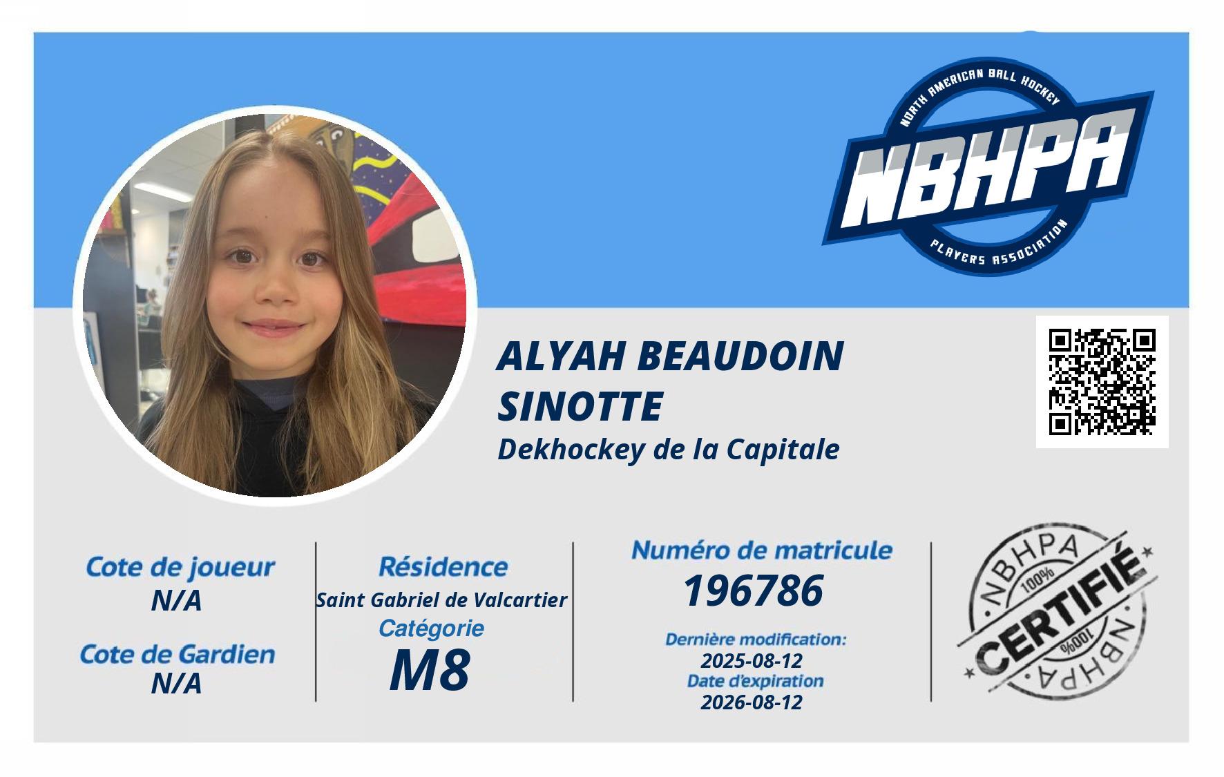Alyah Beaudoin Sinotte