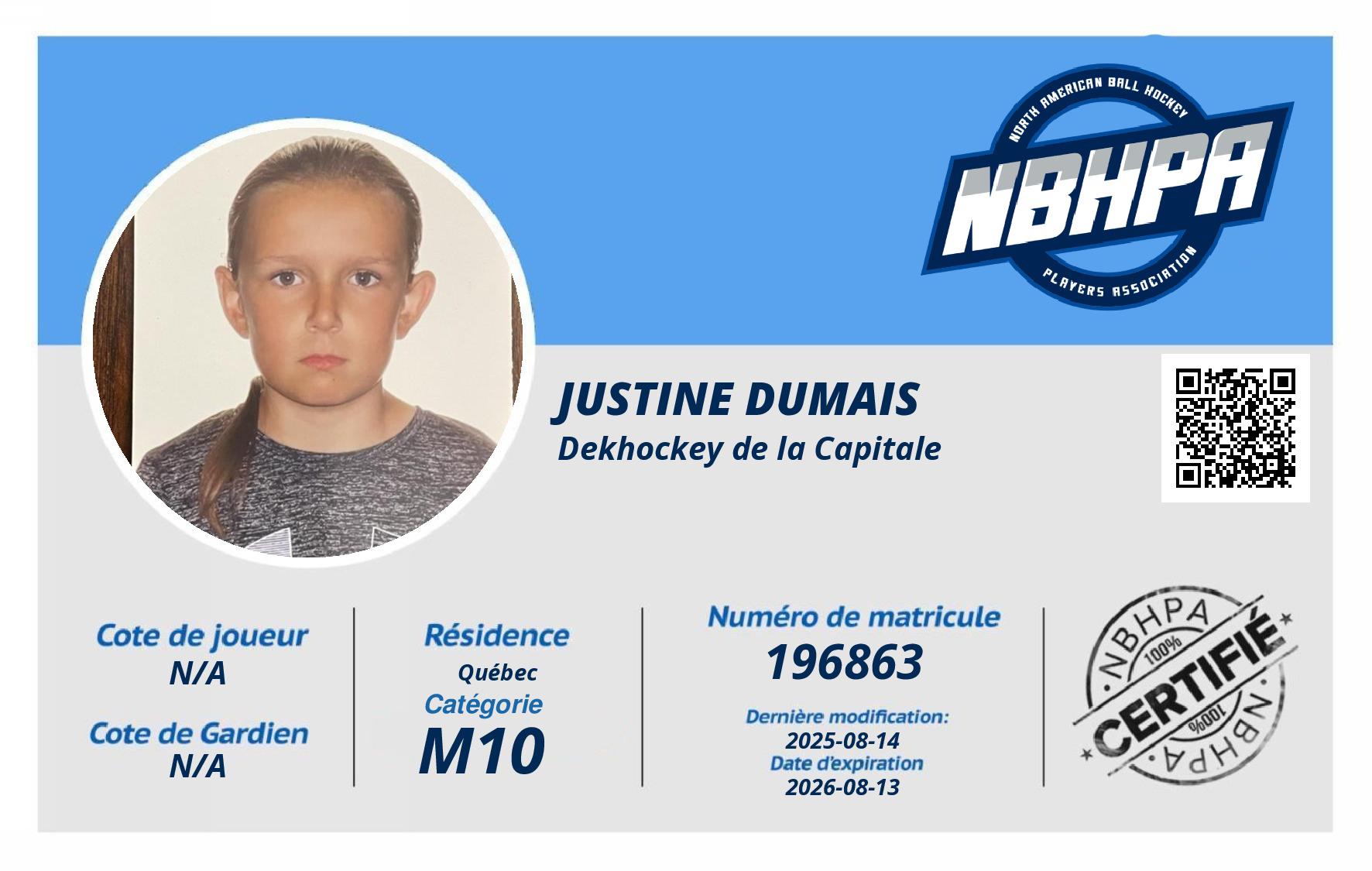 Justine Dumais