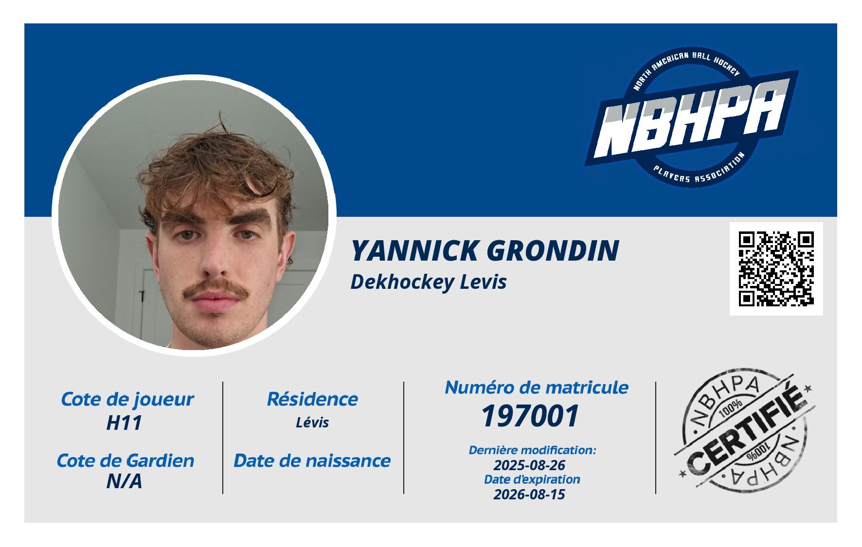 Yannick Grondin