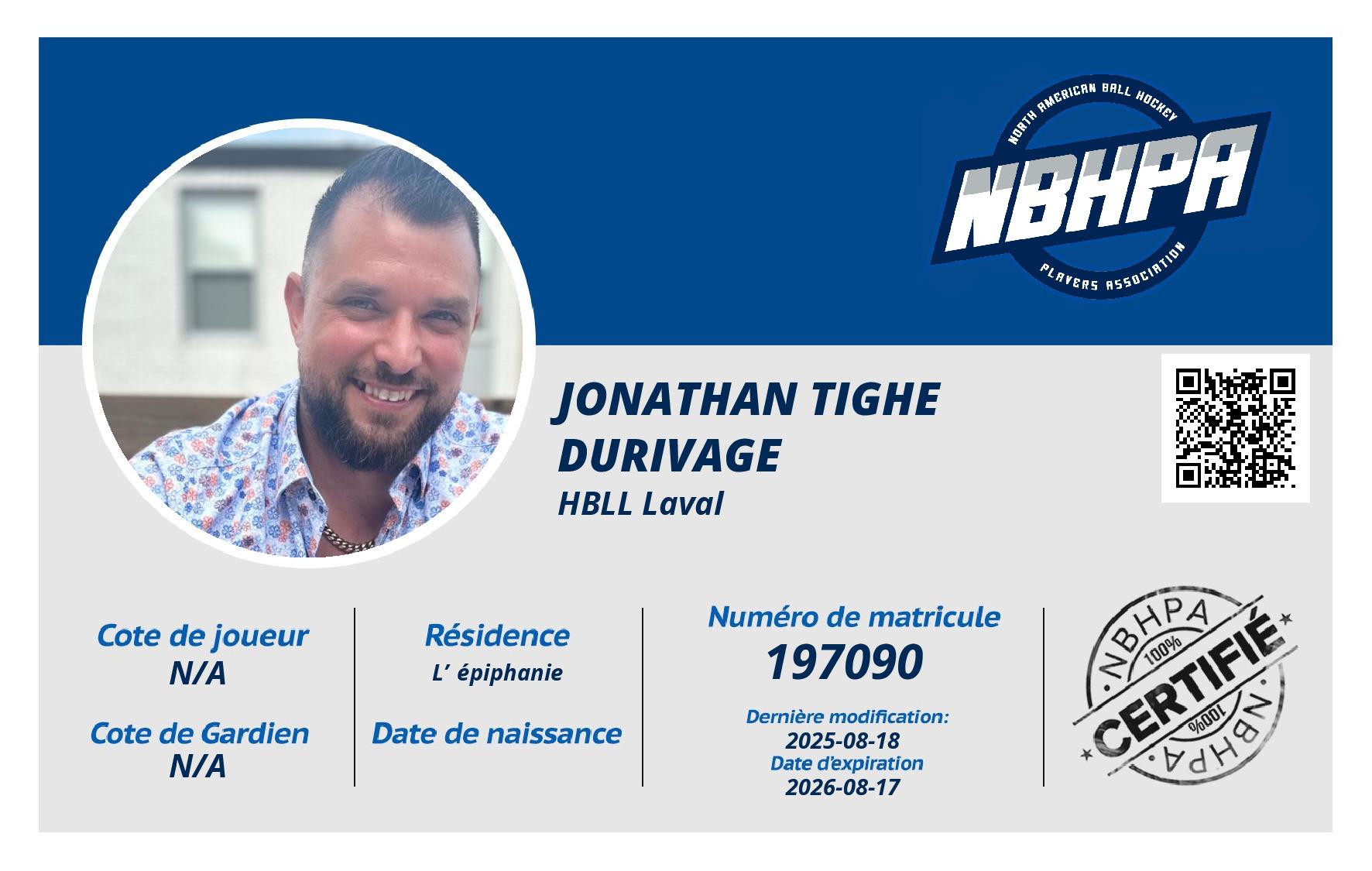 Jonathan Tighe Durivage