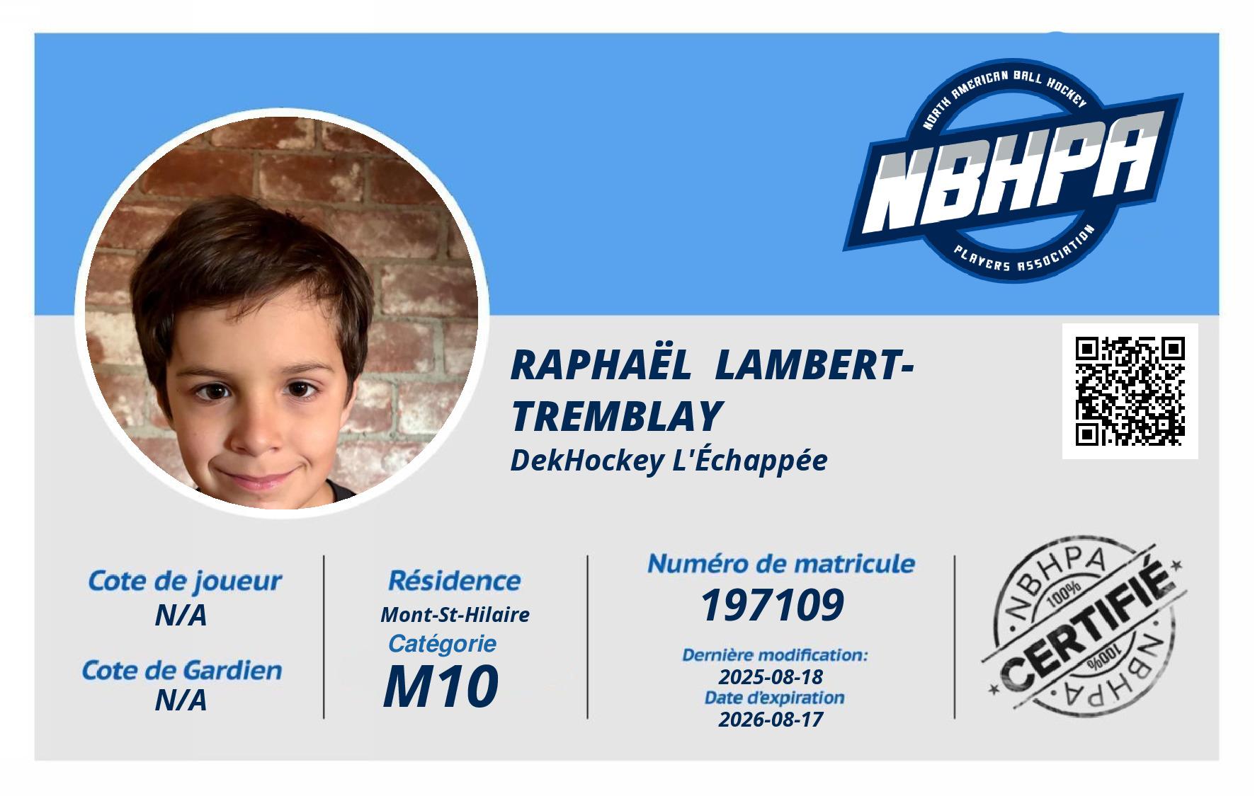 Raphaël  Lambert-Tremblay