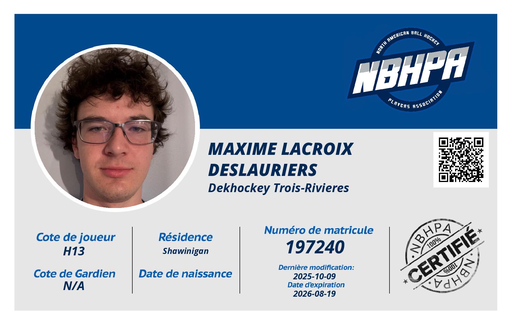 Maxime Lacroix Deslauriers 