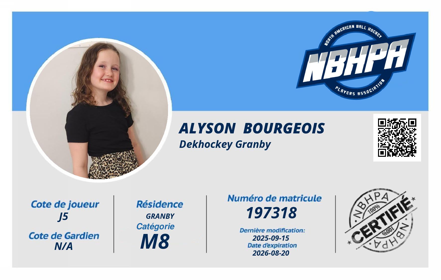 Alyson  Bourgeois 