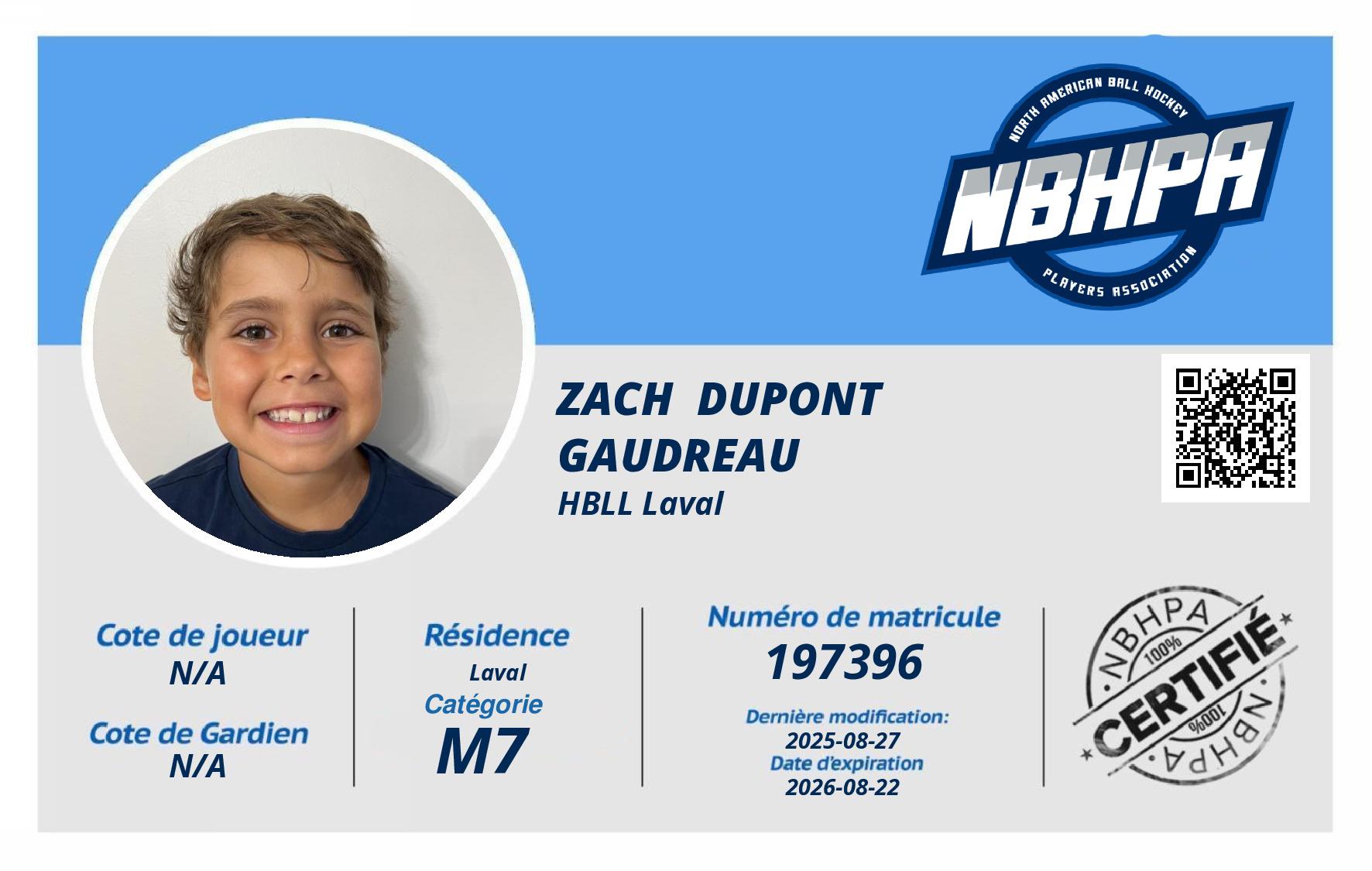 Zach  Dupont Gaudreau 