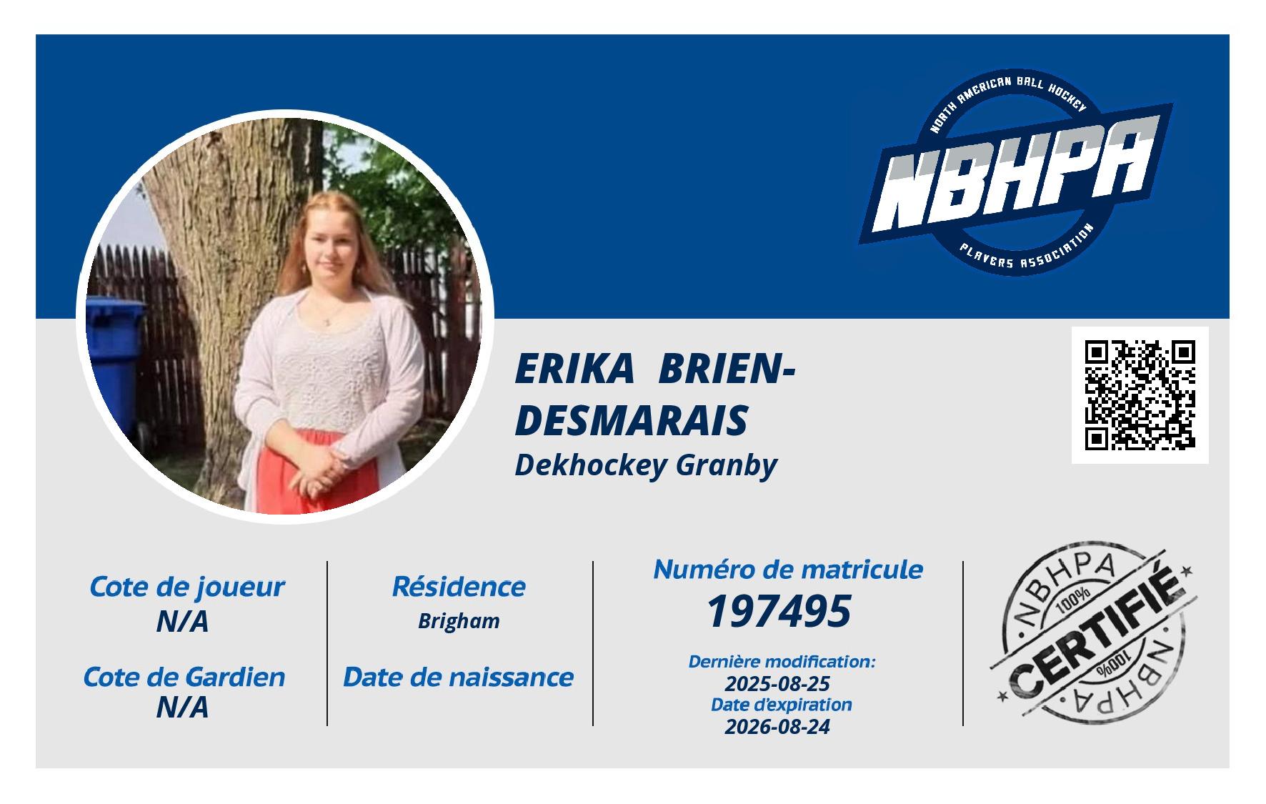 Erika  Brien-Desmarais