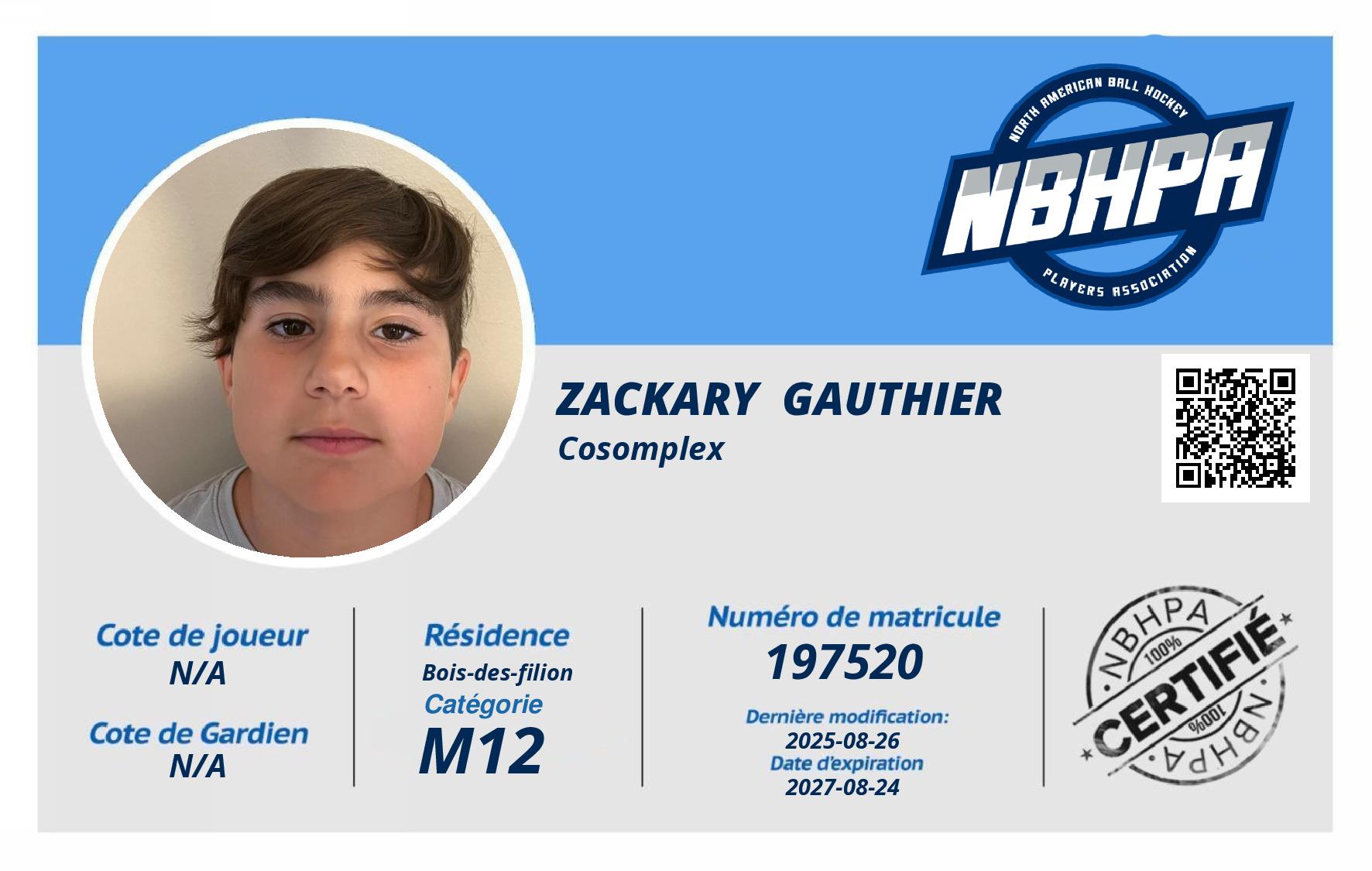Zackary  Gauthier