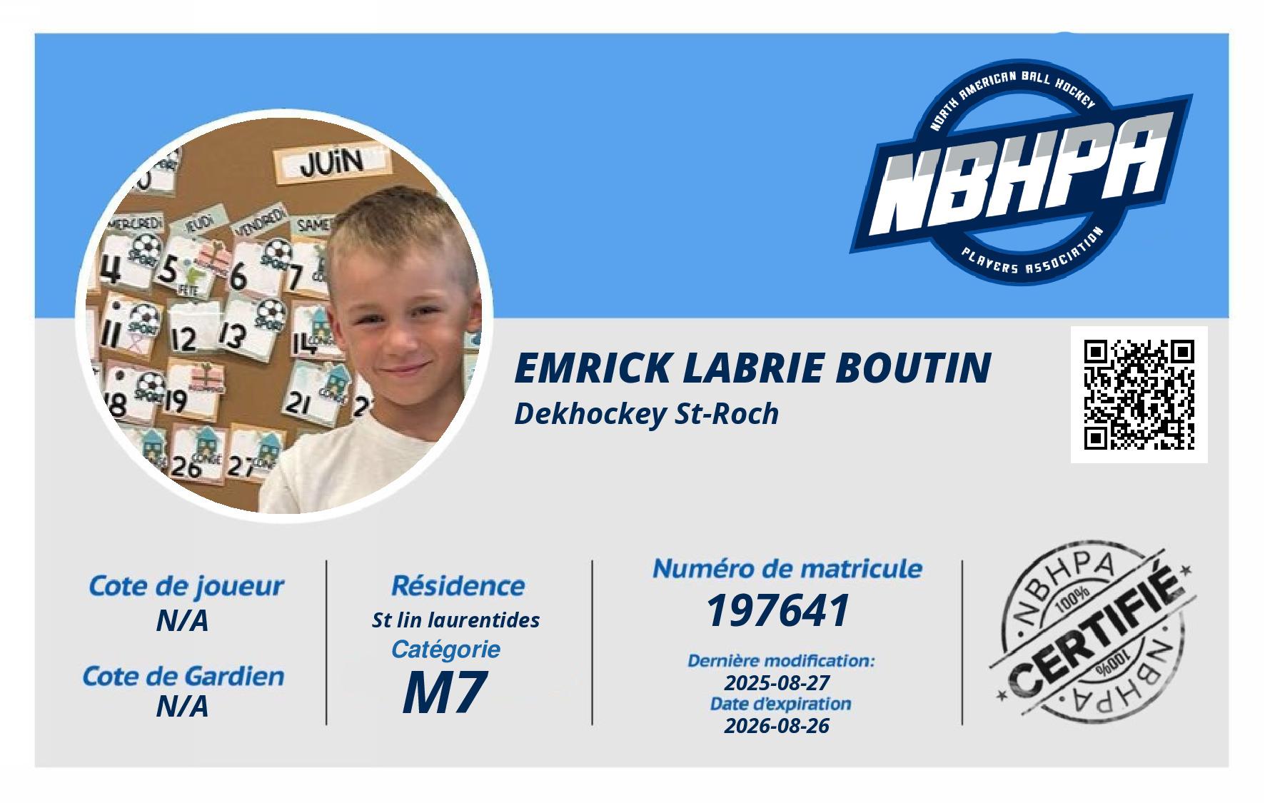 Emrick Labrie boutin 