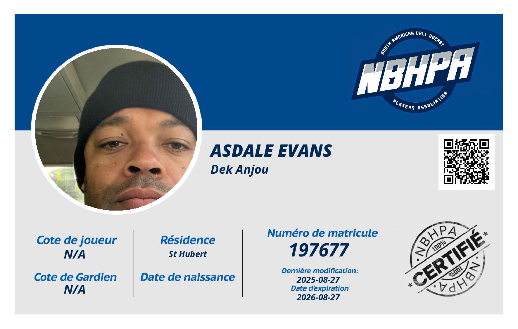 Asdale Evans