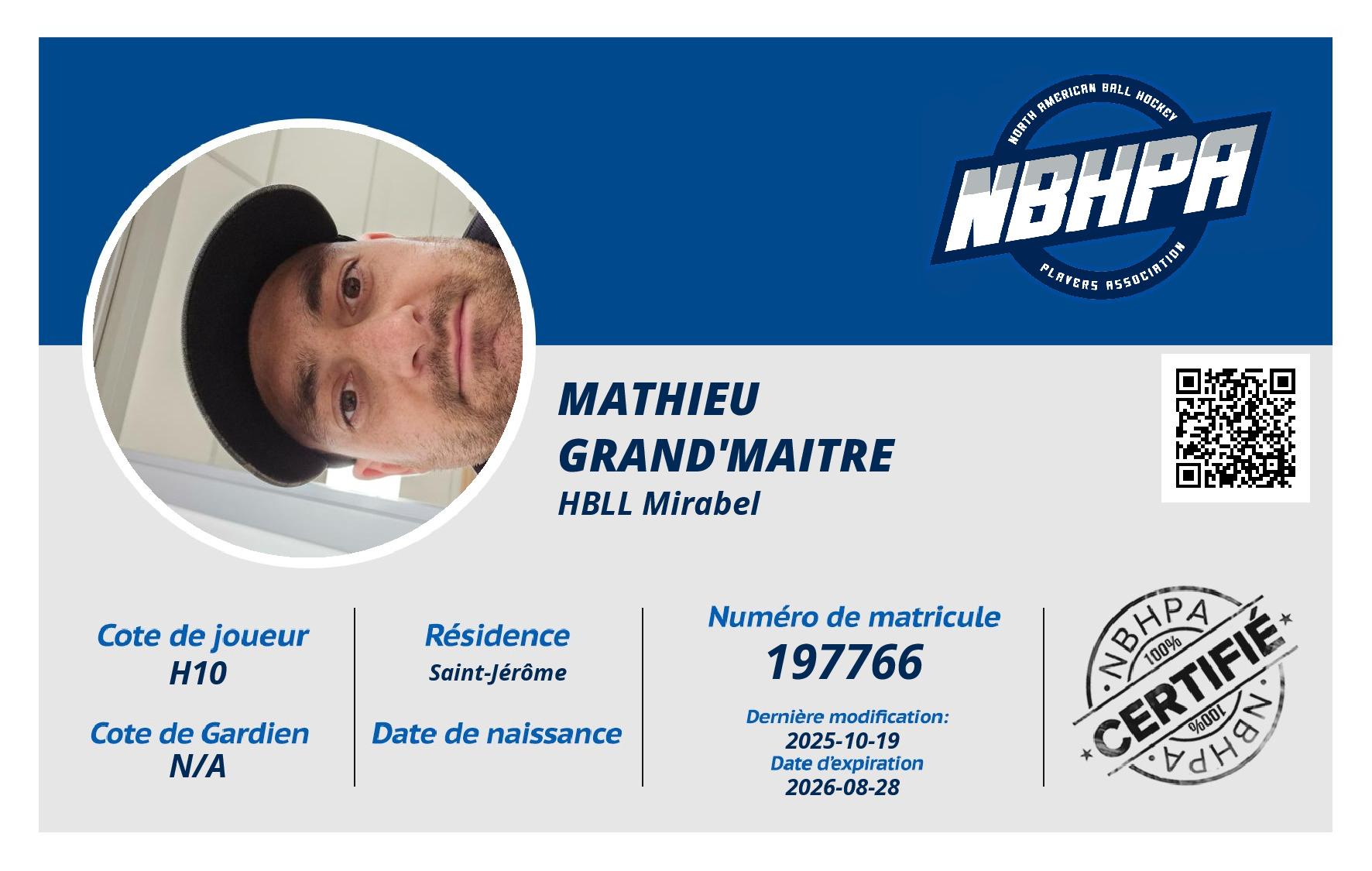 Mathieu Grand'Maitre