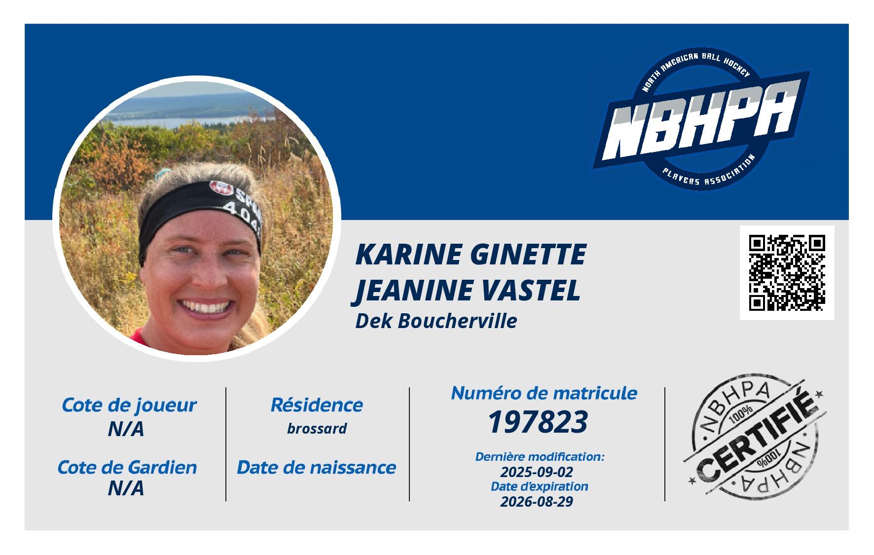 Karine Ginette Jeanine Vastel