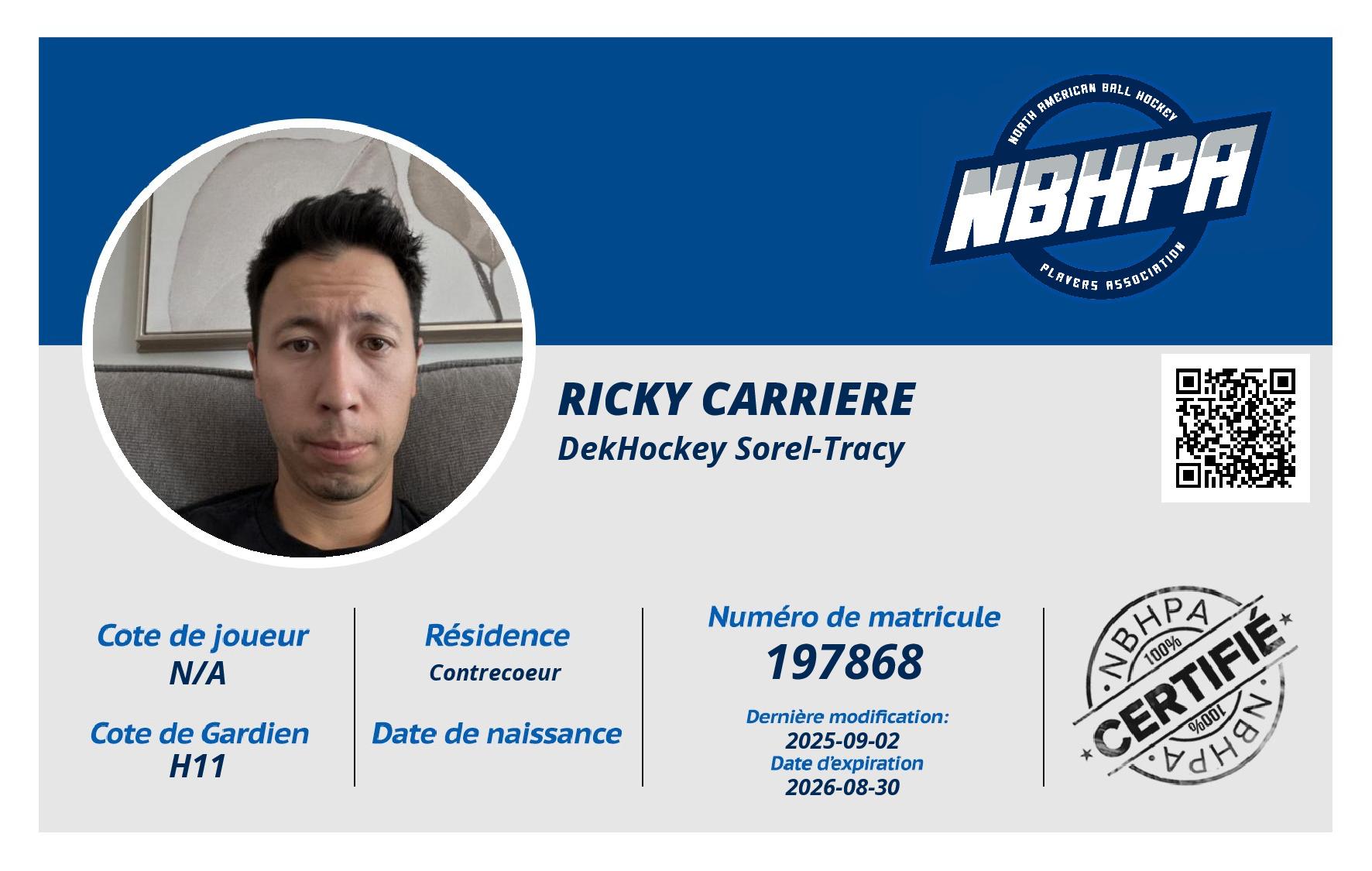 Ricky carriere