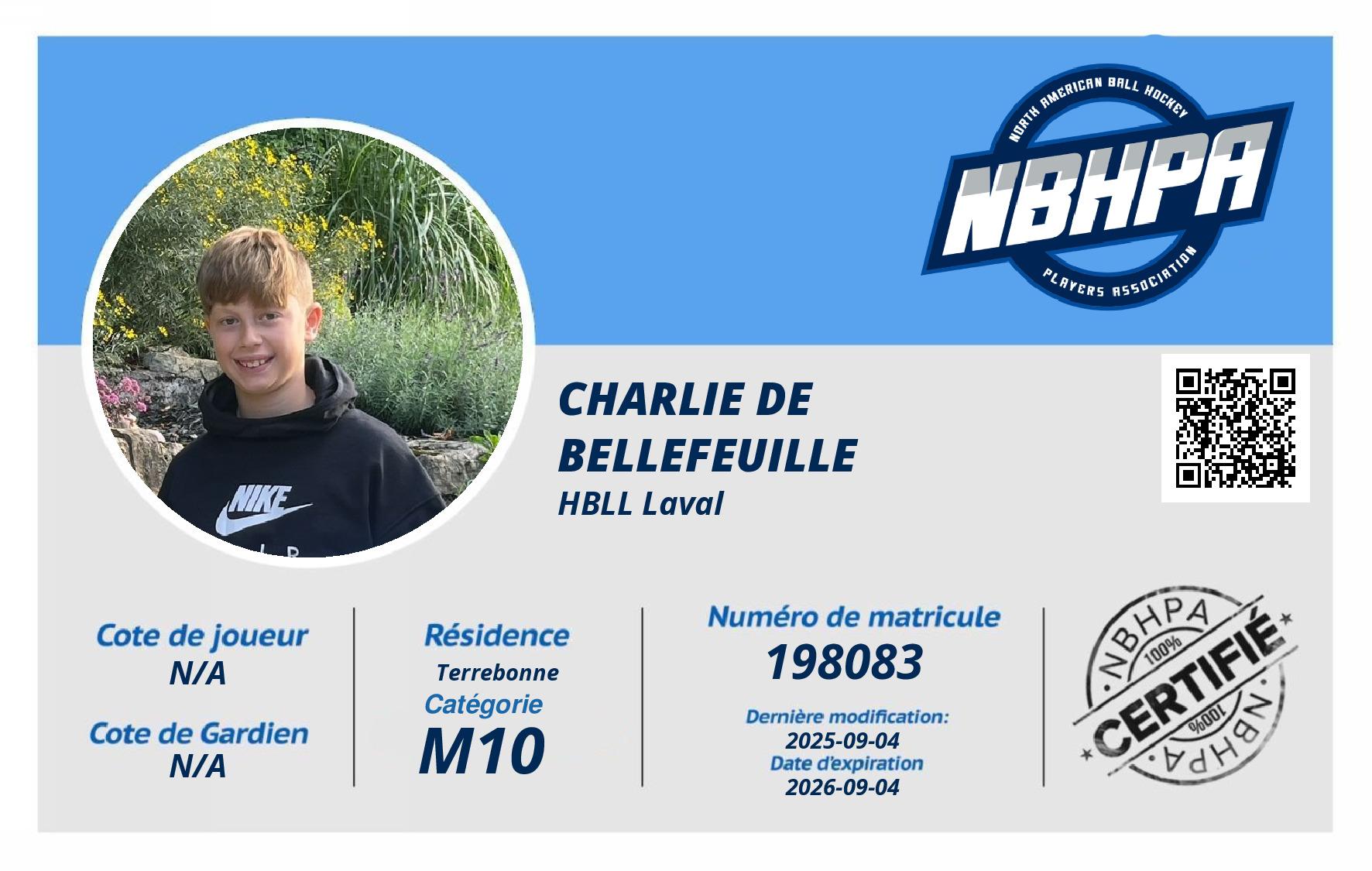 Charlie De Bellefeuille