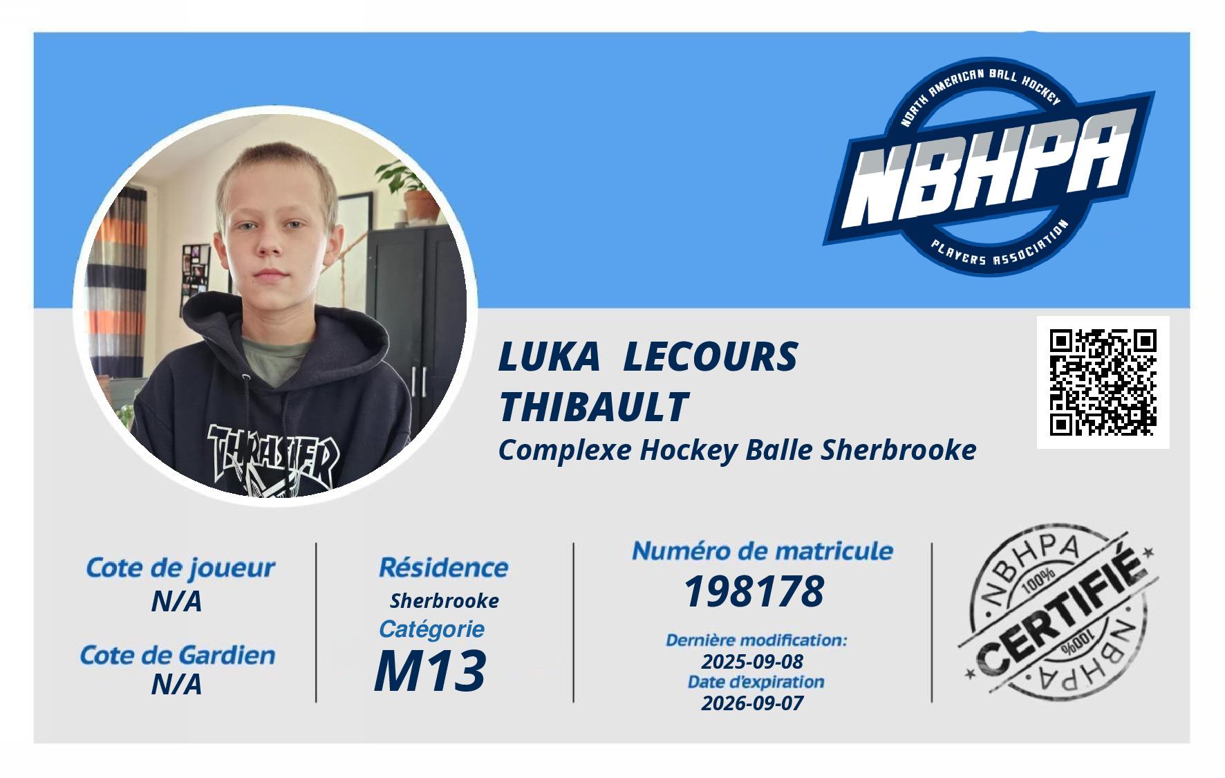 Luka  Lecours thibault