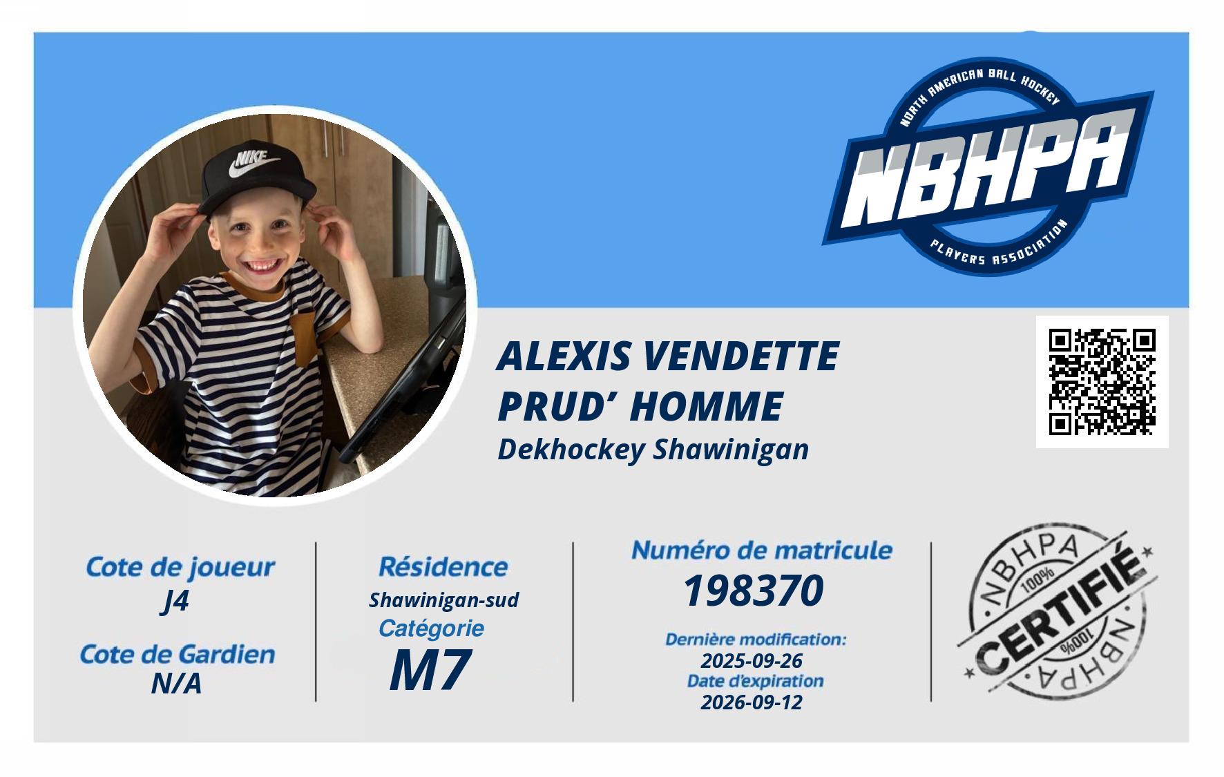Alexis Vendette Prud’homme