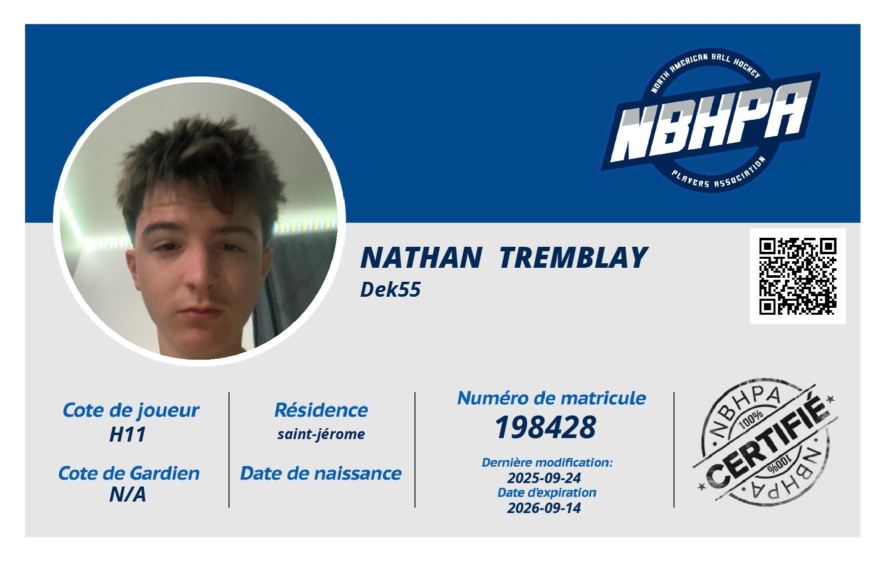 Nathan  Tremblay 