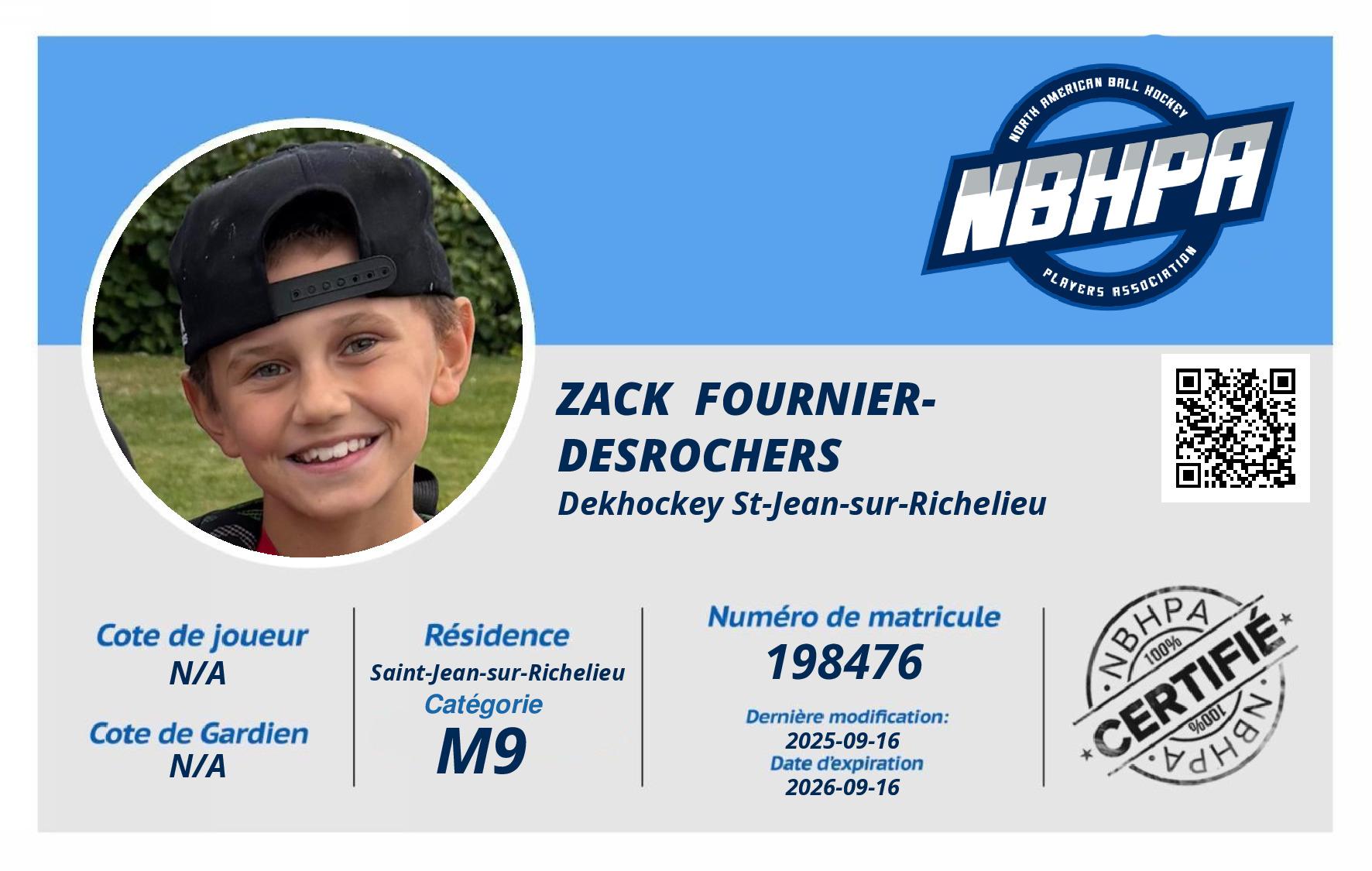 Zack  Fournier-Desrochers