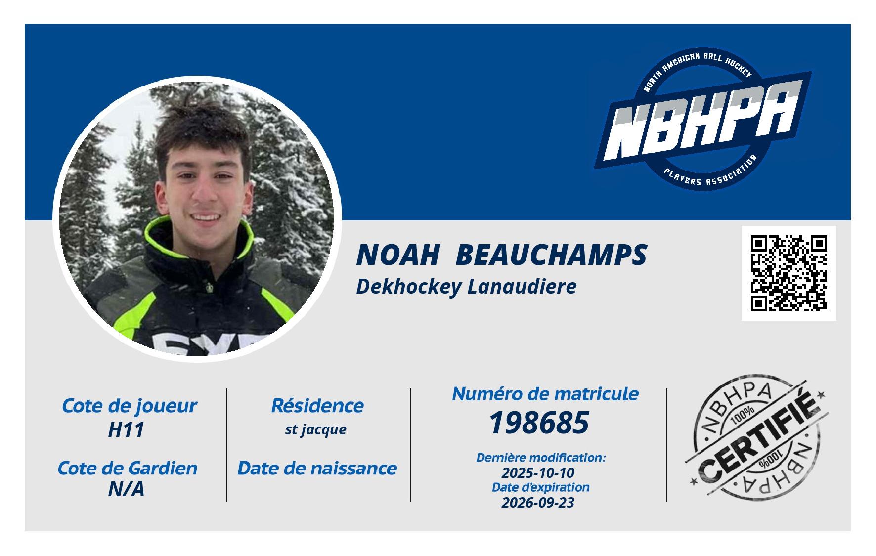 Noah  Beauchamps 