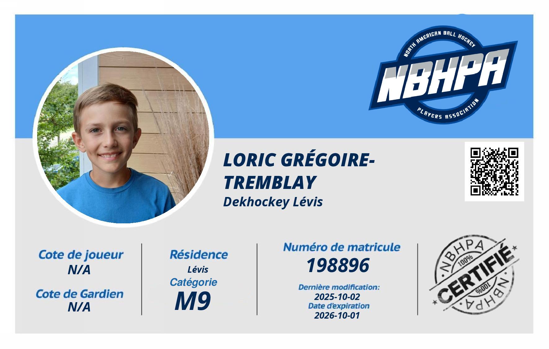 Loric Grégoire-Tremblay 