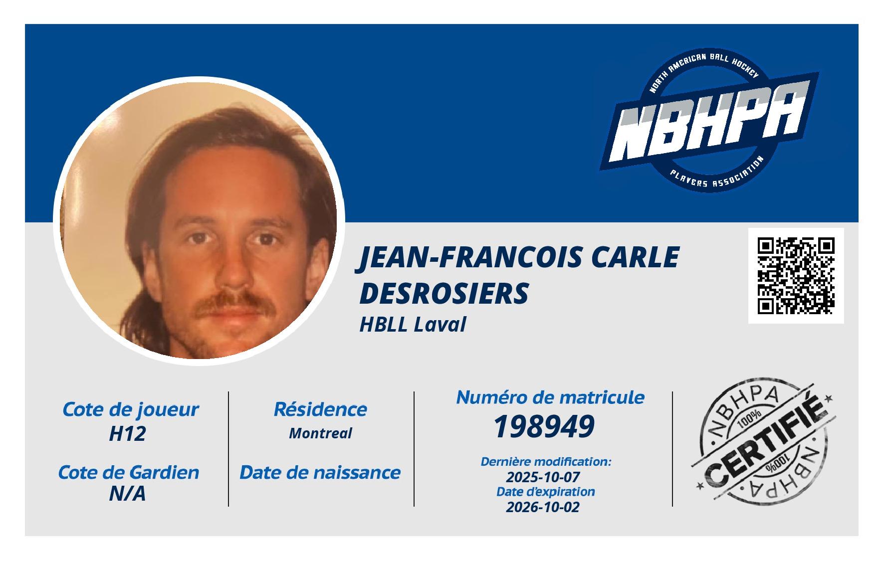 Jean-Francois Carle Desrosiers