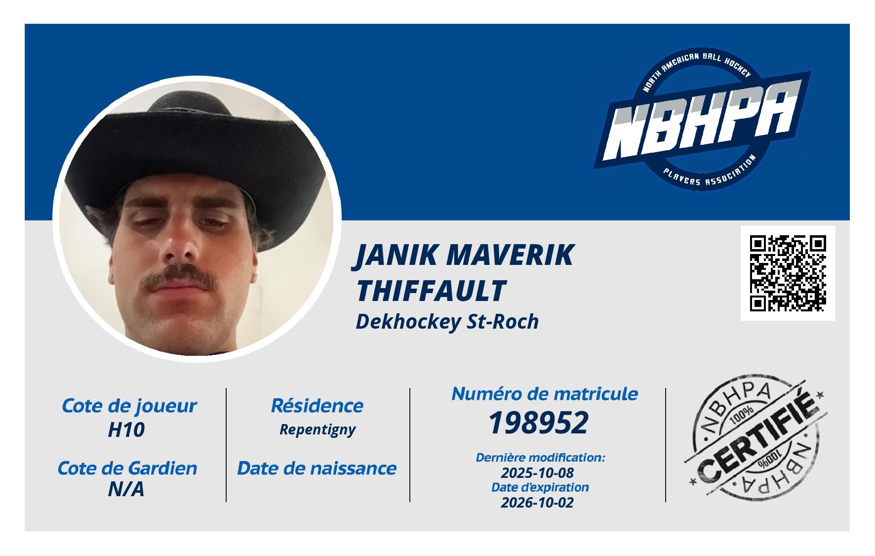 Janik Maverik Thiffault