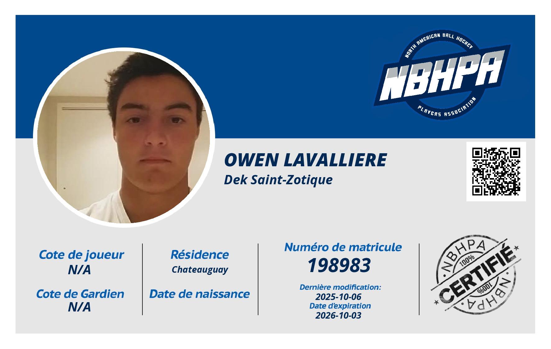 Owen Lavalliere