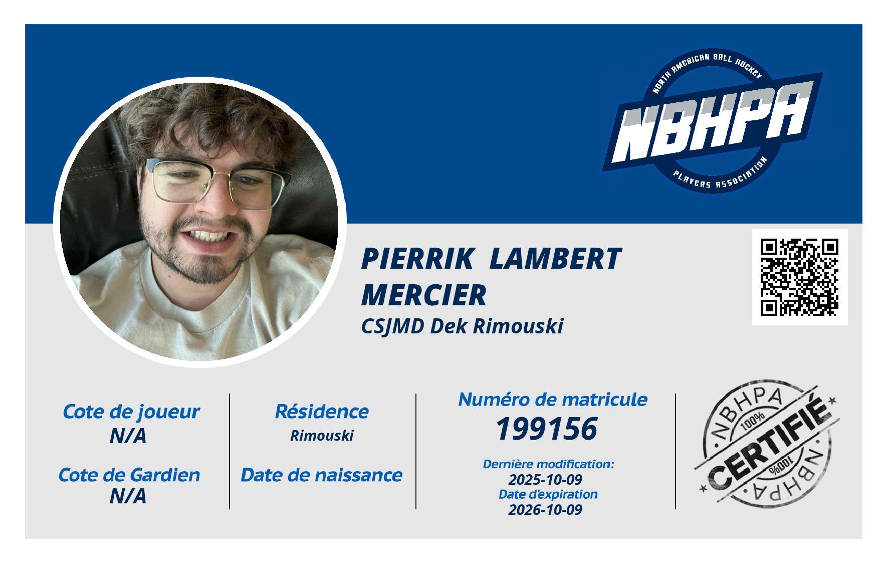 Pierrik  Lambert Mercier