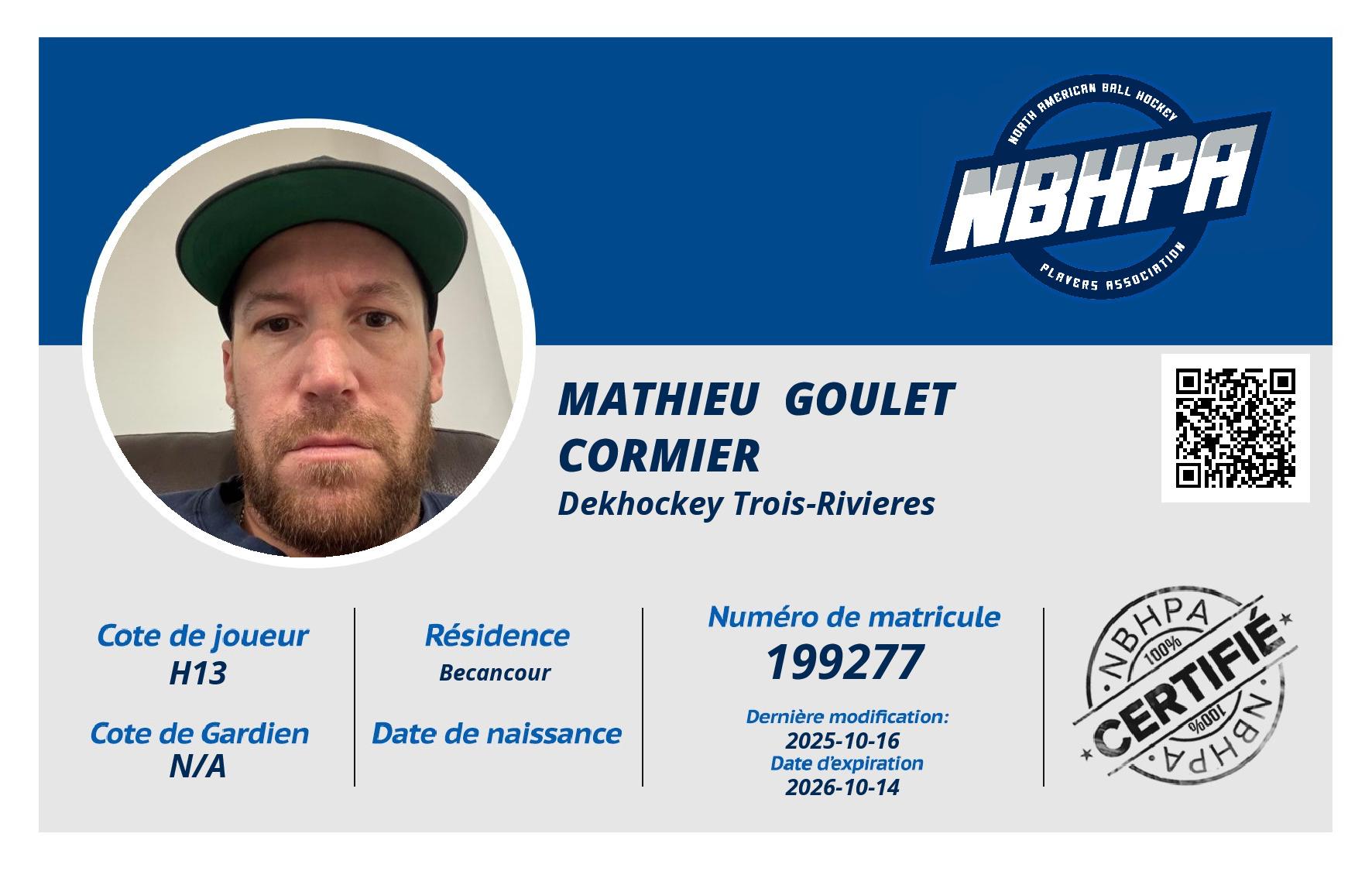 Mathieu  Goulet Cormier 