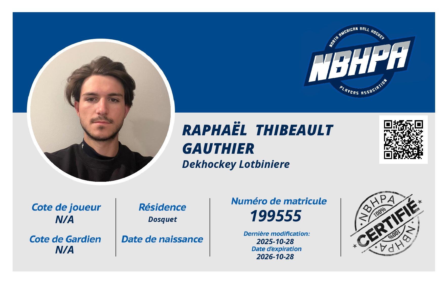 Raphaël  Thibeault gauthier