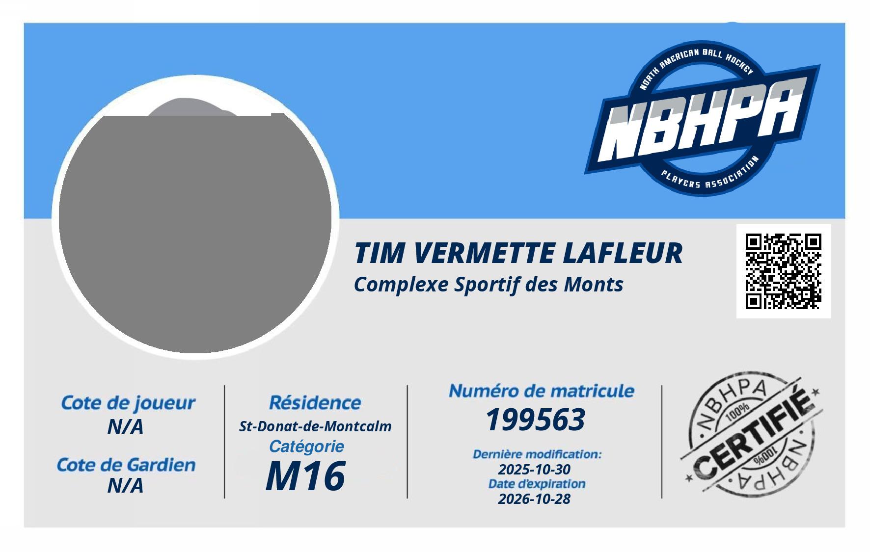 Tim Vermette lafleur