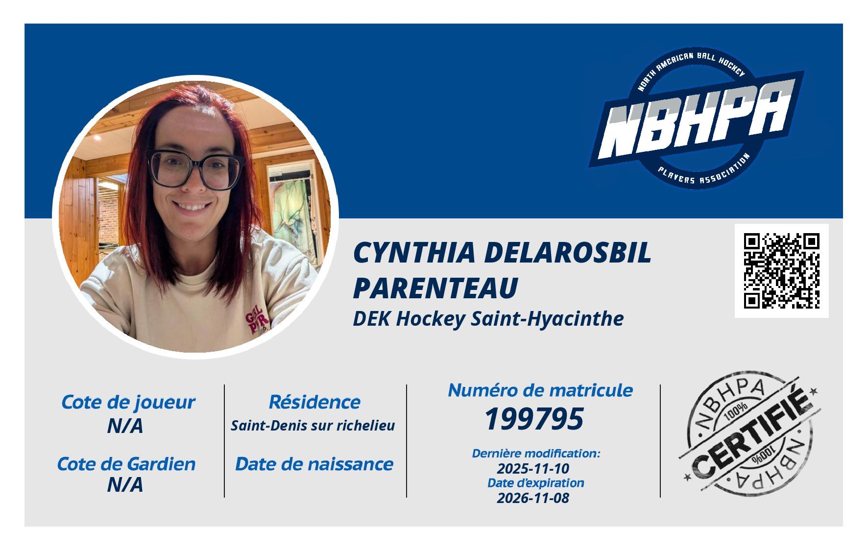 Cynthia Delarosbil Parenteau