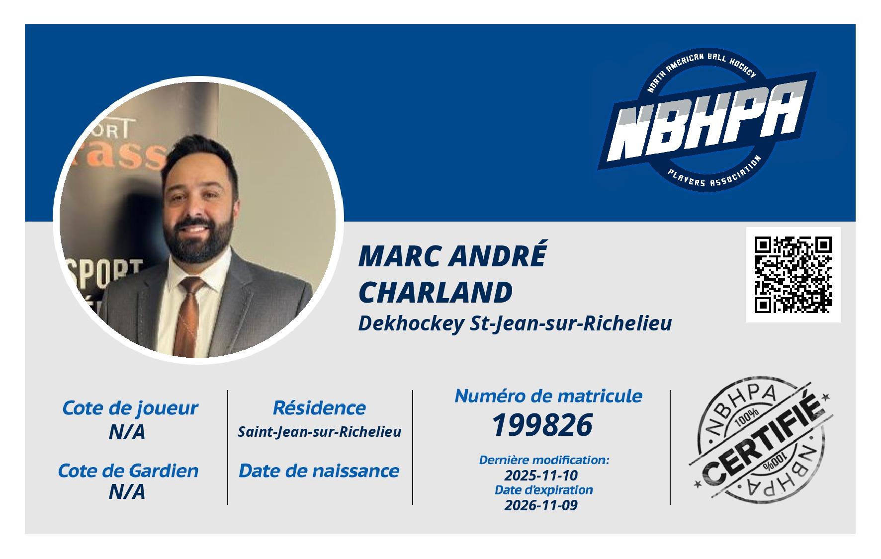 Marc André  Charland