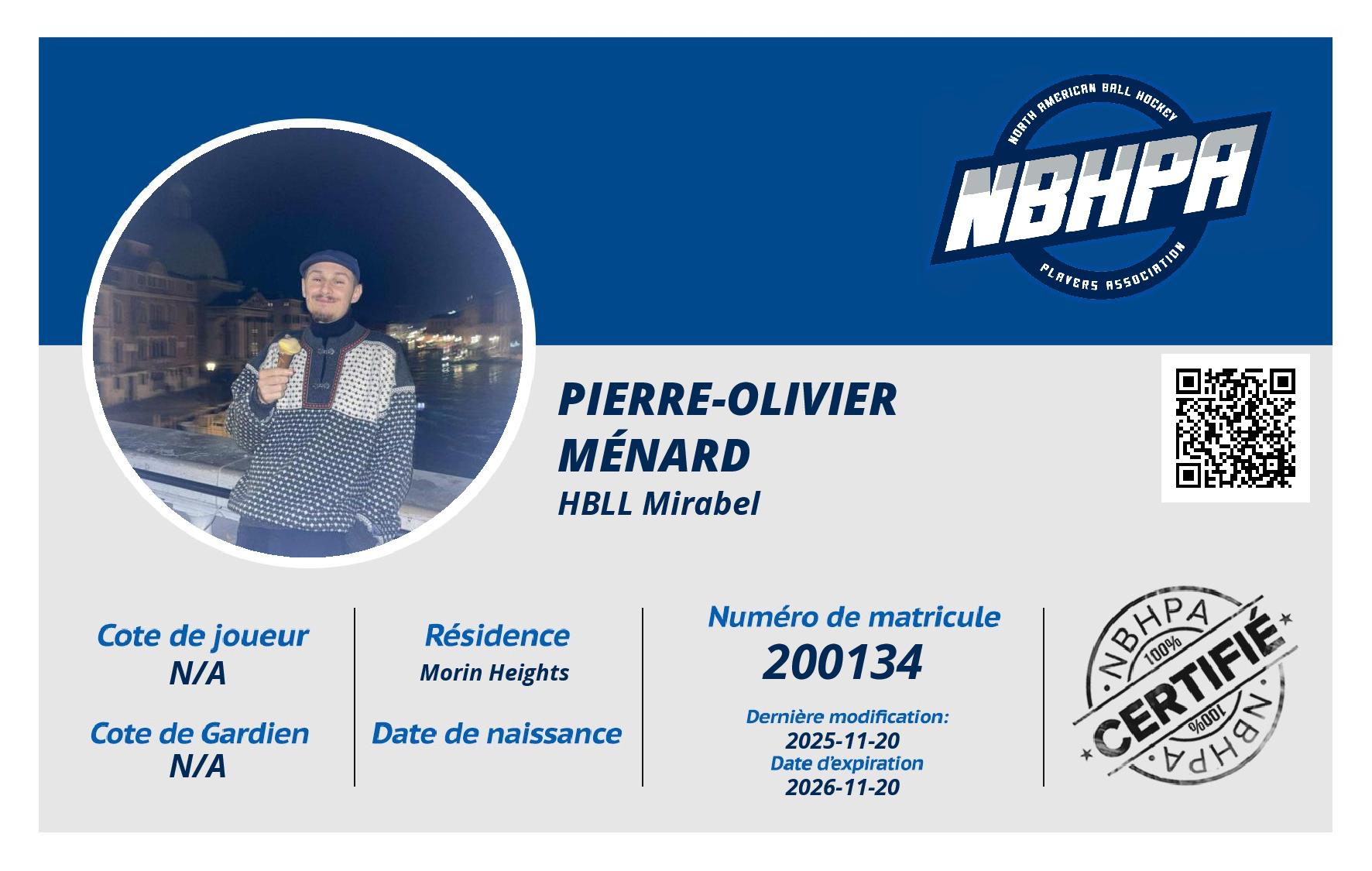 Pierre-Olivier  Ménard 