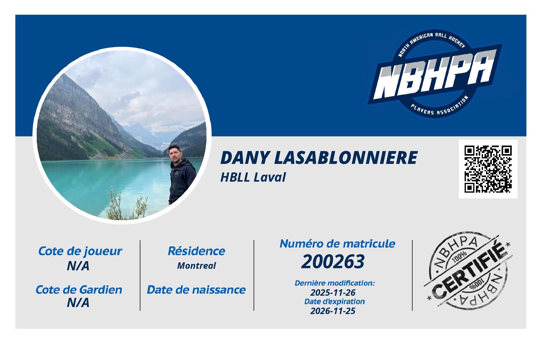 Dany Lasablonniere