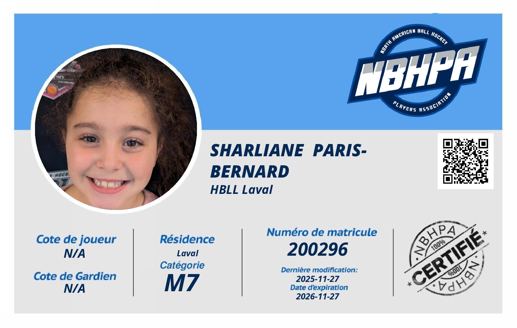 Sharliane  Paris-Bernard