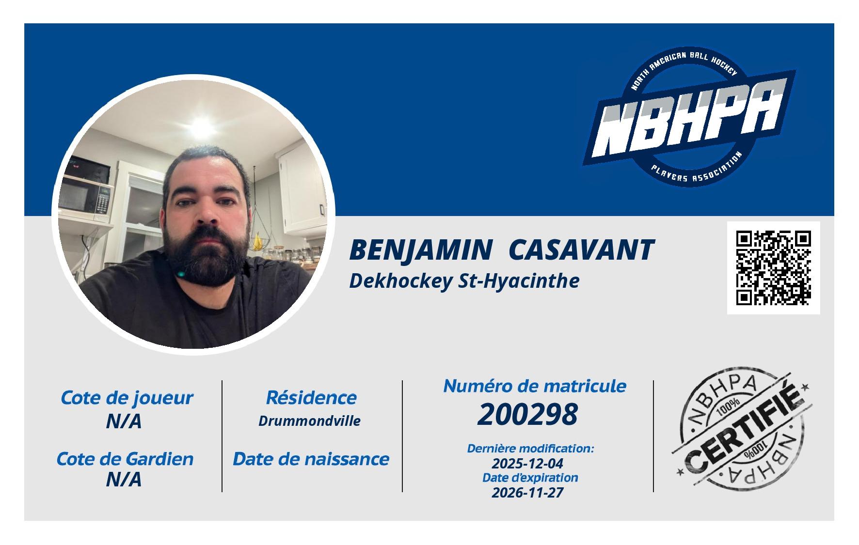 Benjamin  Casavant 