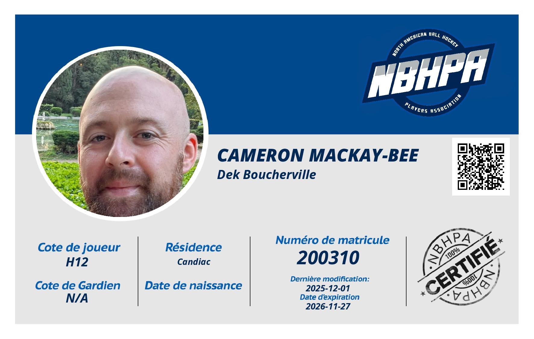 Cameron Mackay-Bee
