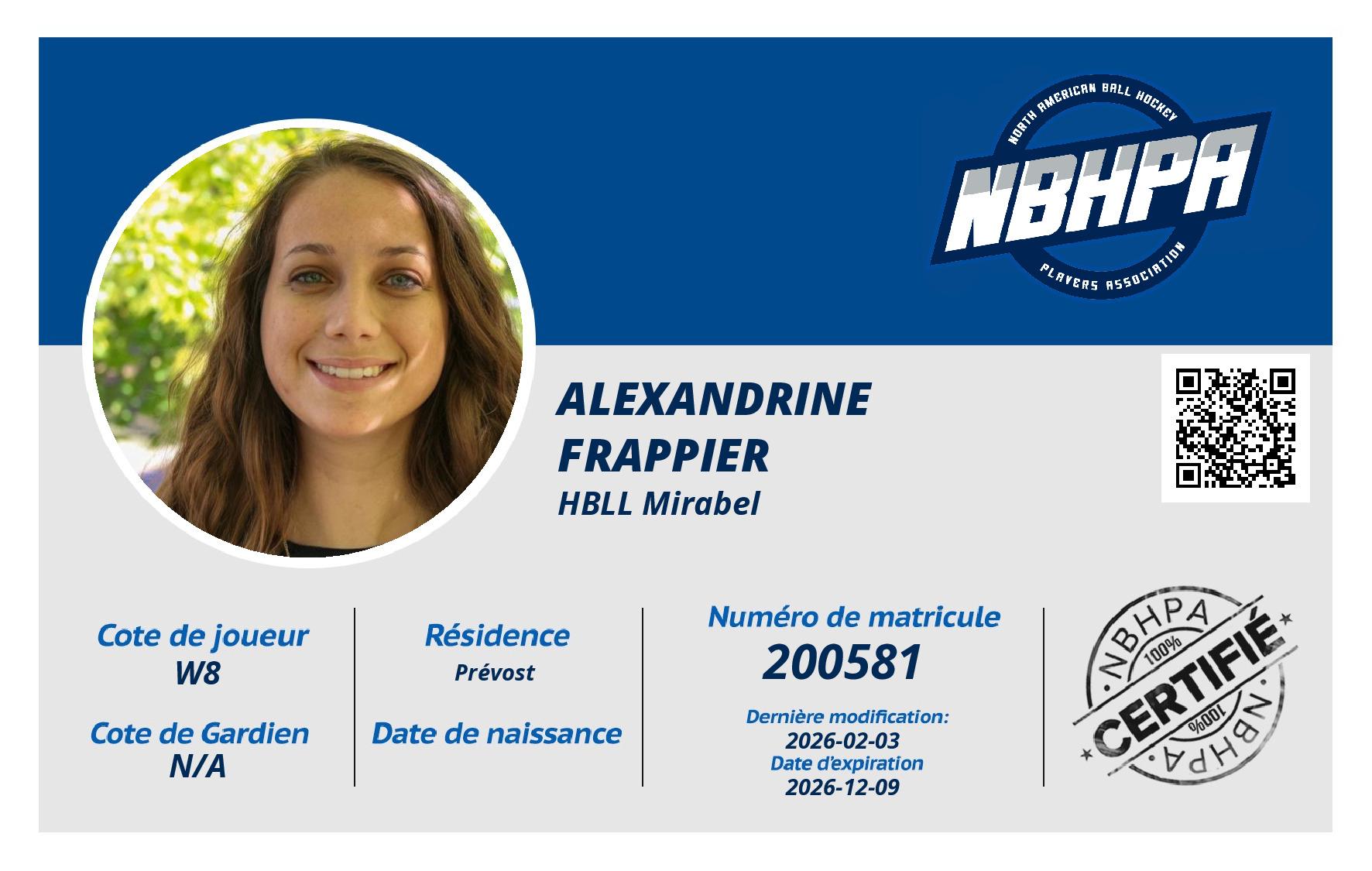 Alexandrine  Frappier