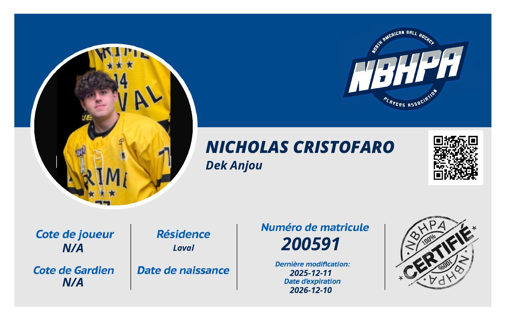 Nicholas Cristofaro 